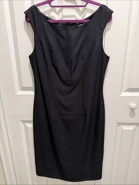 Classic Black Midi Sheath Dress - Sleek Professional Style